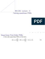 Ma 201: Lecture - 3 Solving Quasilinear Pdes