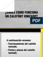 Partes y Funcionamiento Calefon Ionizado