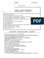 Lista de Exercicios Sintaxe PDF