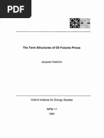 Gabillon Oil Futures Curve