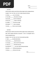 Past Simple Regular Irregular Verbs