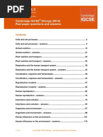 IGCSE BIology Past Year Papers PDF