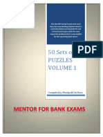 Puzzles For Bank Exams Vol - 1