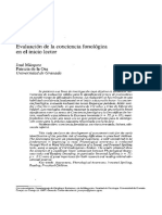 Evaluación de La Conciencia Fonológica en El Desarrollo Lector PDF