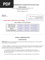 Doctoral Comprehensive Examinations in Education Model Questions