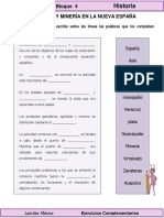 4to Grado - Historia - La Nueva España (Comercio y Minería) PDF