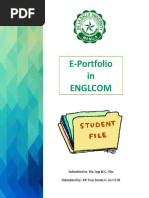 E-Portfolio in Englcom: Submitted To: Ms. Ingrid C. Uba Submitted By: #8 Troy Justin G. Go C31B