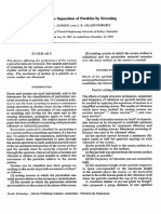 The Size Separation of Particles by Screening: The The Various Tj-Pes Are Reviewed. Random Path