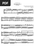 Bach Invention No4 in D Minor PDF