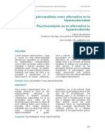 El Psicoanálisis Como Alternativa en La Hipermodernidad Psychoanalysis As An Alternative To Hypermodernity