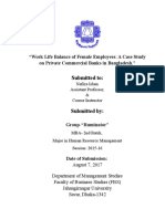 Work Life Balance of Female Employees: A Case Study On Private Commercial Banks in Bangladesh