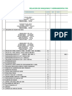 Relacion de Maquinas y Herramientas