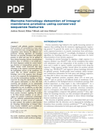 Proteins: Remote Homology Detection of Integral Membrane Proteins Using Conserved Sequence Features