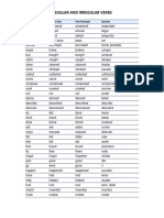 Regular 6 Irrergular Verbs