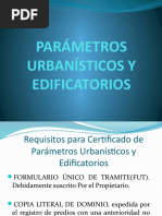 Parámetros Urbanísticos y Edificatorios