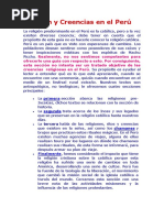 Religión y Creencias en El Perú