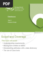 Databases: Topic 9: Database Design