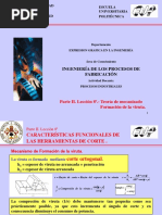 II-08. - Teoria de Mecanizado. Formacion de Viruta