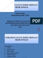 Strategi Lulus TOEFL Dengan Skor Tinggi