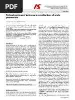 Pathophysiology of Pulmonary Complications of Acute Pancreatitis