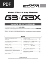 Manual ZOOM G3X Espanol PDF