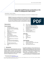 The Effect of Soil and Cable Backfill Thermal Conductivity