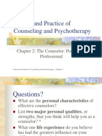 Theory and Practice of Counseling and Psychotherapy: Chapter 2: The Counselor: Person and Professional