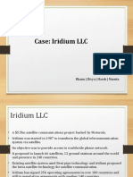 Case: Iridium LLC: Bhanu - Divya - Harsh - Namita