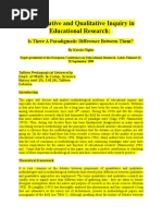 Quantitative and Qualitative Inquiry in Educational Research