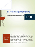 Curso: Comprensión y Redacción de Textos II. Sesión 7A. El Texto Argumentativo (2017-2)