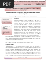 PROCESS VALIDATION OF ORAL SOLID DOSAGE FORM. TABLET-An Overview PDF