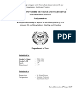 The Theory Rule of Law Between Uk and Bangladesh: Reality and Practice