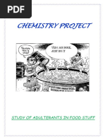 Chemistry Project: Study of Adulterants in Food Stuff