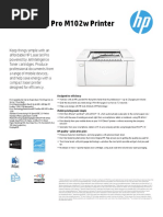 HP Laserjet Pro M102W Printer: Datasheet