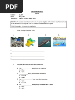 I. Look at The Pictures and Write.: English Worksheet Unit 6