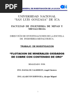 0 Informe Final de Flotación de Min Oxidados de Cu Con Au 2013-2014