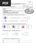 Evaluación Fracciones 4° Básico