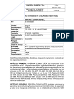 Reglamento de Higiene y Seguridad Industrial