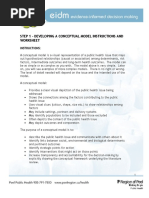 Step 1 - Developing A Conceptual Model Instructions and Worksheet