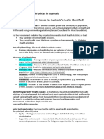 Core 1-Health Priorities in Australia