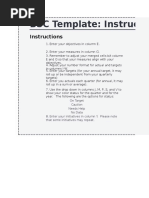 Balanced Scorecard Excel Template