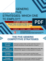 The Five Generic Competitive Strategies: Which One To Employ?