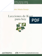 Granja, Dulce María - Lecciones de Kant para Hoy