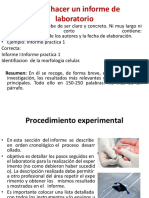 Como Hacer Un Informe de Laboratorio