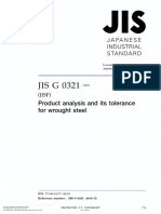 JIS G0321 - 2010, Product Analysis and Its Tolerance For Wrought Steel PDF