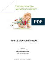 Plan de Area Preescolar