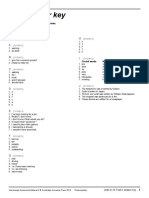 Test Answer Key: Units