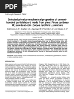 Selected Physico-Mechanical Properties of Cement-Bonded Particleboard Made From Pine (M.) Sawdust-Coir (