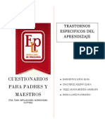 Cuestionarios para Padres y Maestros Tda PDF