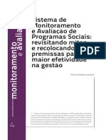 JANNUZZI - 2013 - Sistema de Monitoramento e Avaliação de Programas Sociais